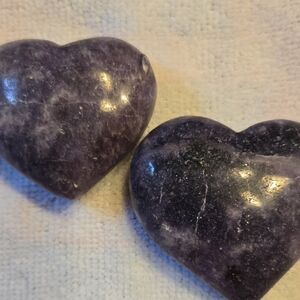 Lepidolite Heart-Shaped Stones